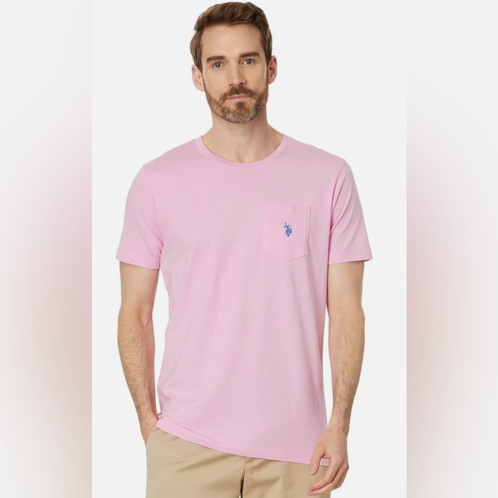 Polo Ralph Lauren Classic Fit Jersey Pocket T-Shirt Pink Medium
